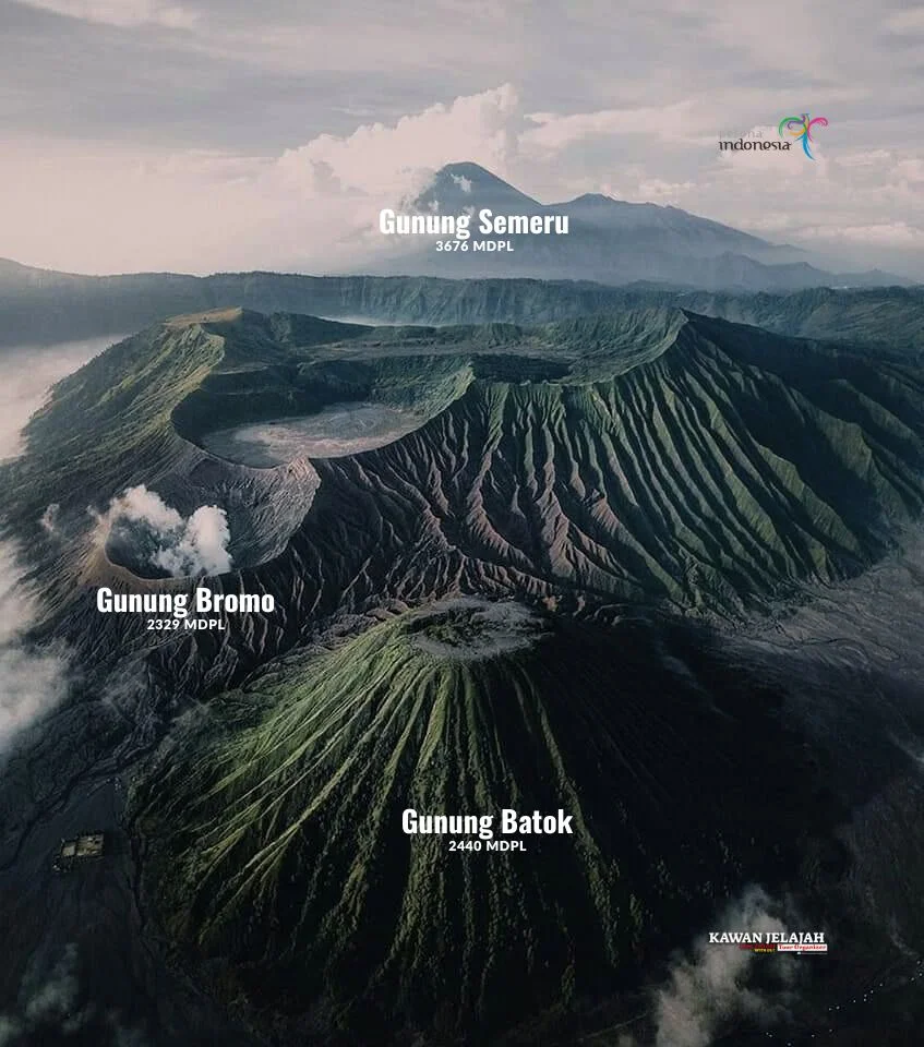 Pegunungan di Taman Nasional Tengger Bromo Semeru