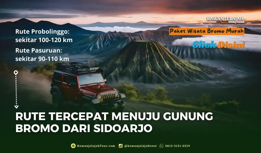Pemandangan Sunrise Pananjakan Bromo dengan Jeep